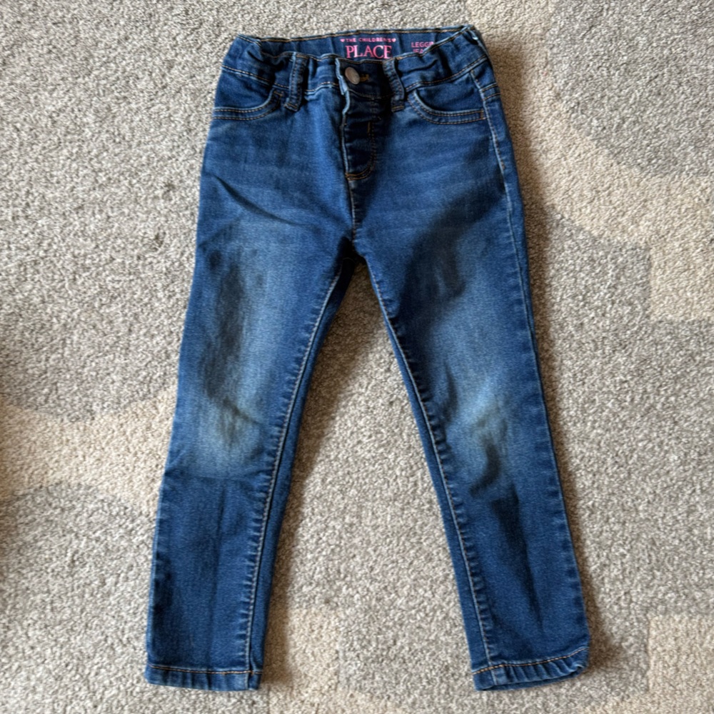 Blue Denim Jean Leggings